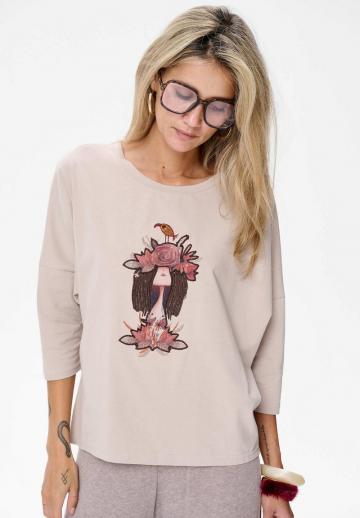 Майка с рукавом три четверти