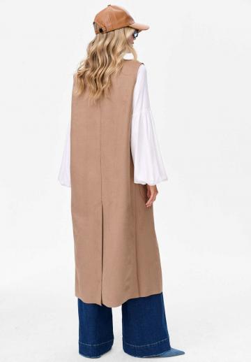 Длинный жилет