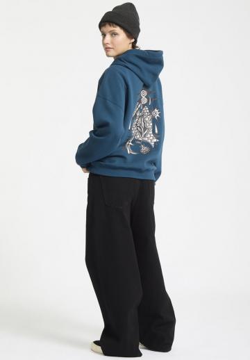 Пуловер с капюшоном