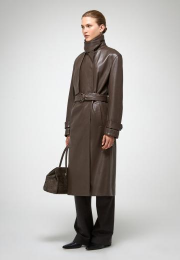 Кожаное пальто