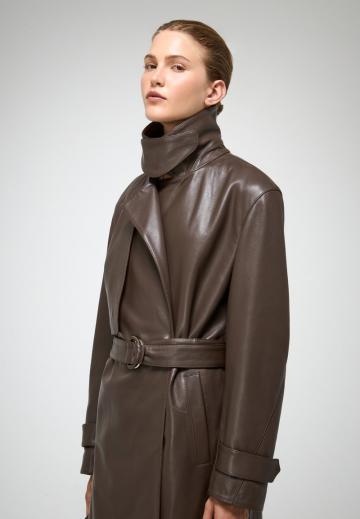 Кожаное пальто