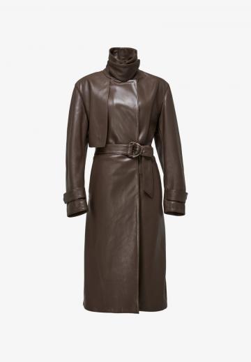 Кожаное пальто