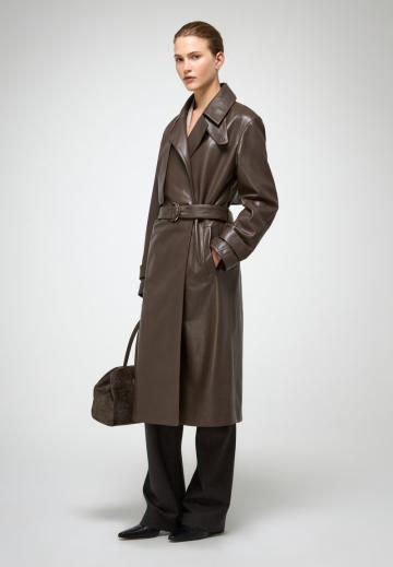 Кожаное пальто