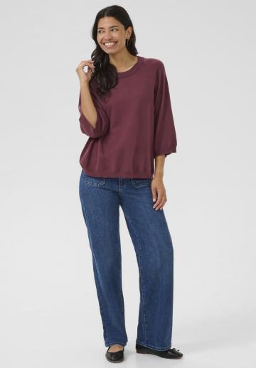 Пуловер с рукавом три четверти