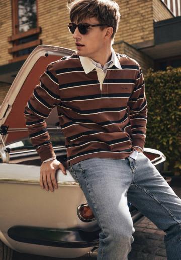 Поло с длинным рукавом