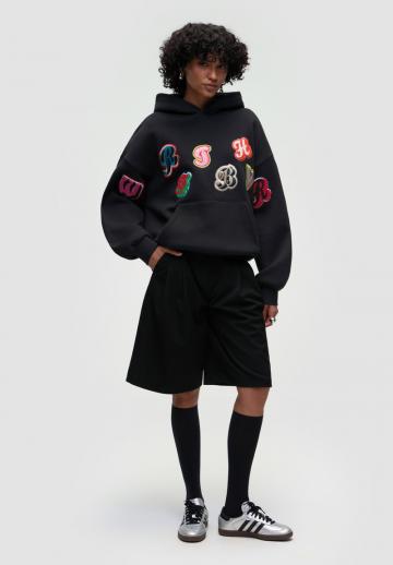 Пуловер с капюшоном