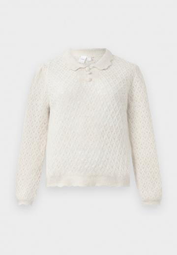 Пуловер с воротником поло