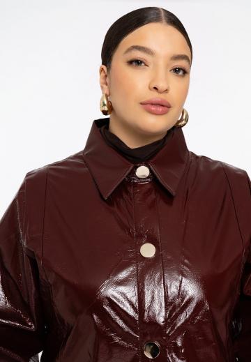 Пальто из искусственной кожи