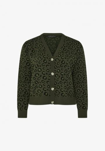 Жаккардовая вязаная кофта