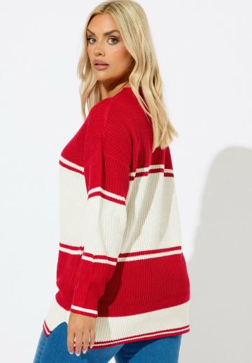 Пуловер в полоску