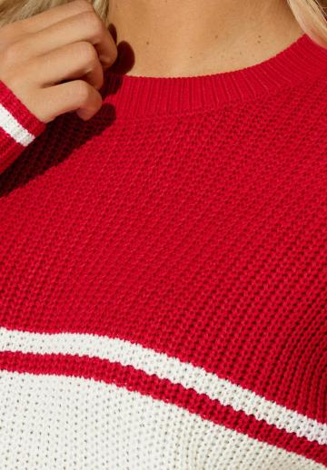 Пуловер в полоску