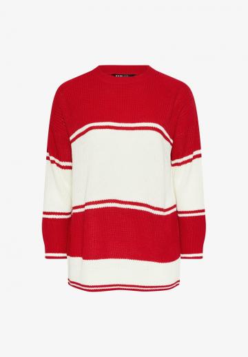 Пуловер в полоску