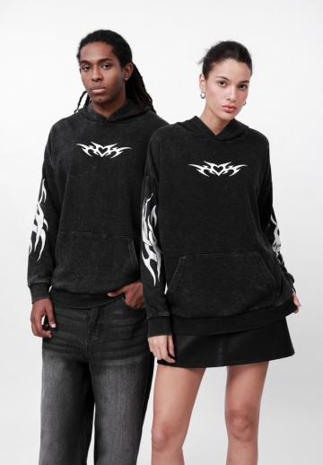 Пуловер с капюшоном