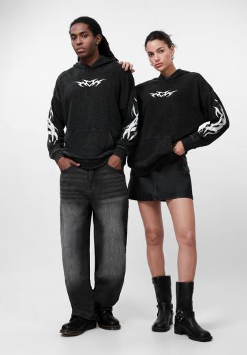 Пуловер с капюшоном