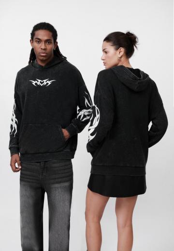 Пуловер с капюшоном