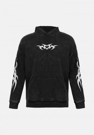 Пуловер с капюшоном