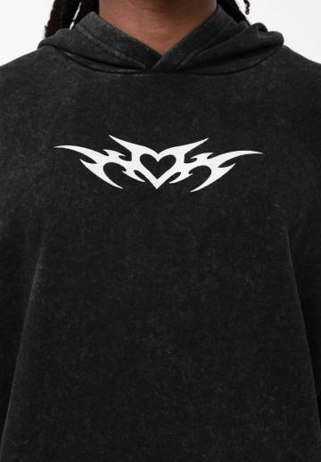 Пуловер с капюшоном