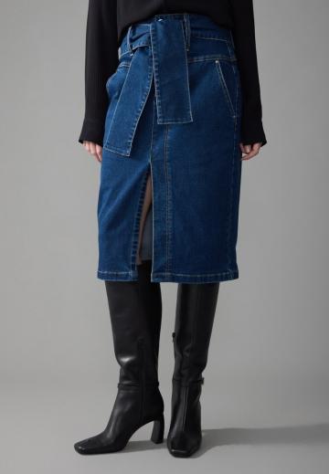 Юбка с накладными карманами