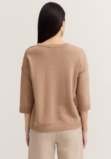 Пуловер с рукавом три четверти