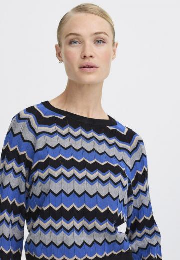 Пуловер в полоску