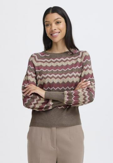 Пуловер в полоску