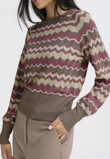 Пуловер в полоску