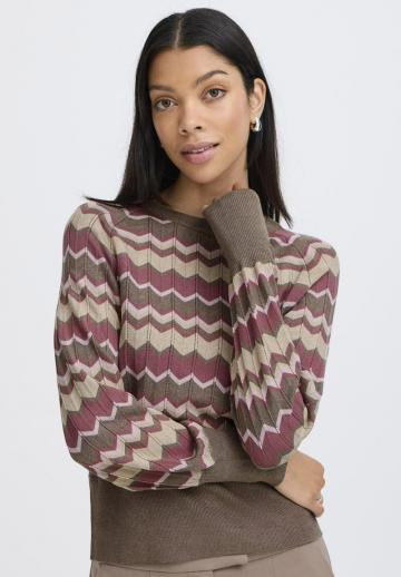 Пуловер в полоску