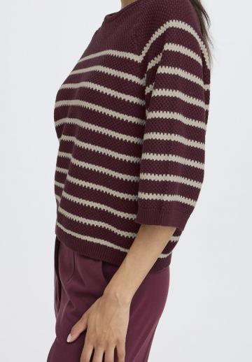 Пуловер в полоску