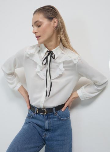 Атласная блузка