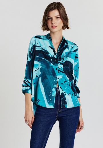 Атласная блузка