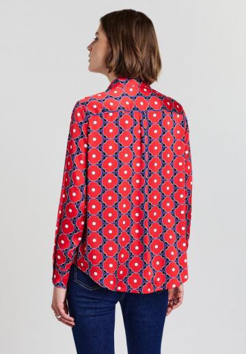 Атласная блузка