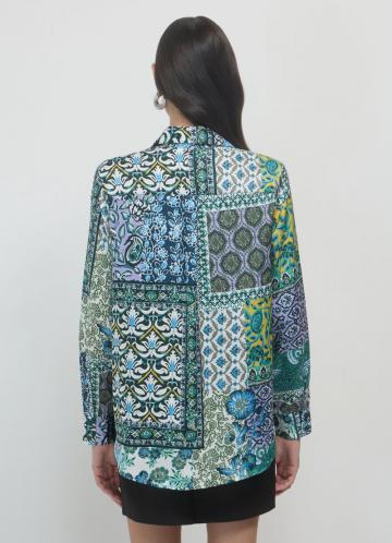 Атласная блузка