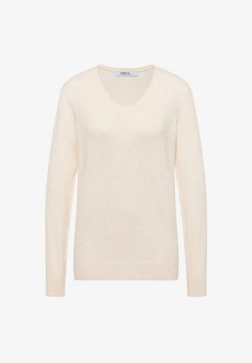 Пуловер с вырезом V