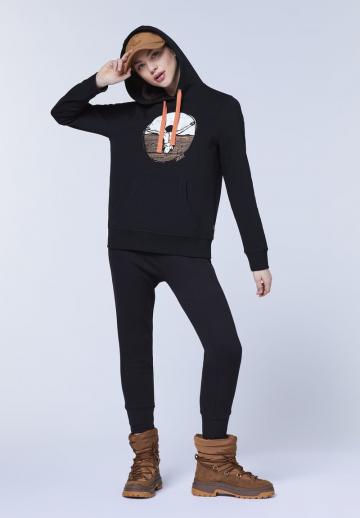 Пуловер с капюшоном