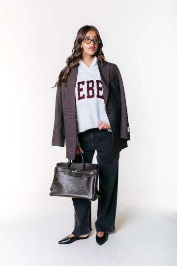 Пуловер с капюшоном