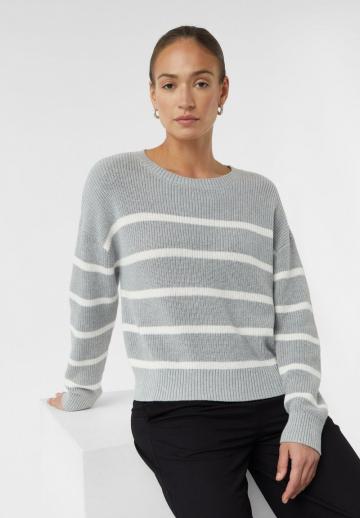 Пуловер в полоску