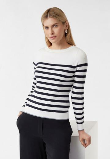 Пуловер в полоску