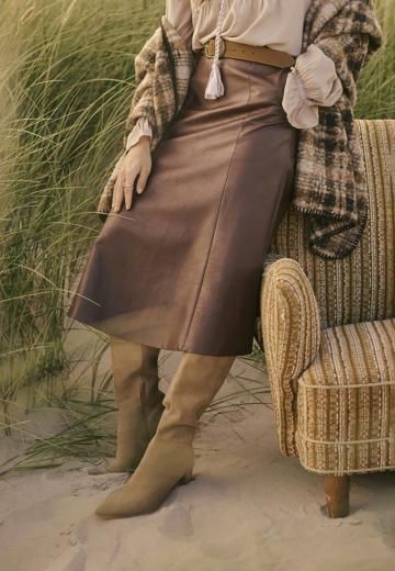 Кожаная юбка