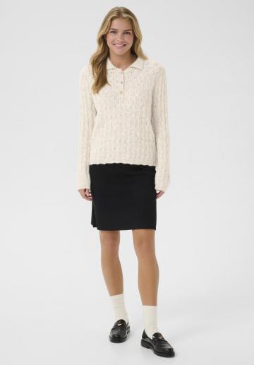 Пуловер с воротником поло