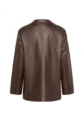 Пальто из искусственной кожи