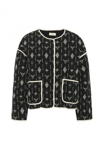 Жаккардовая вязаная кофта