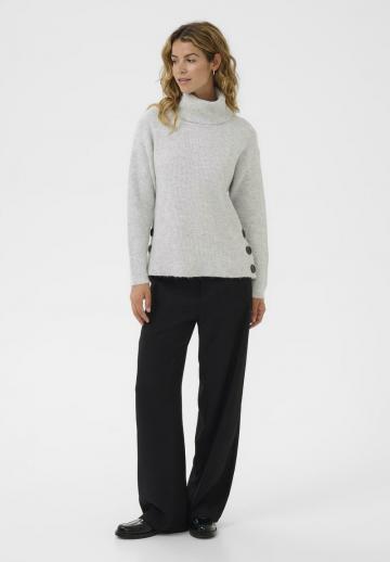 Пуловер с воротником поло