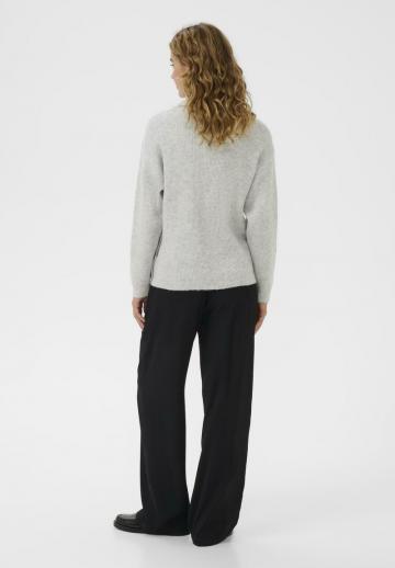 Пуловер с воротником поло