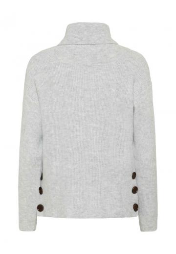 Пуловер с воротником поло