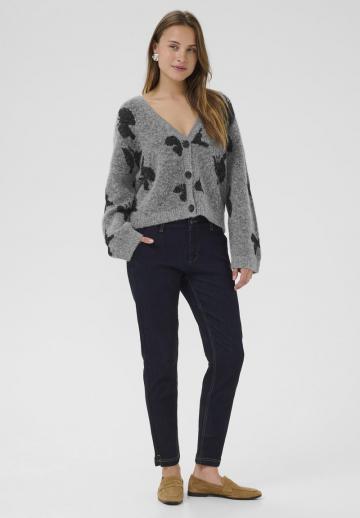 Жаккардовая вязаная кофта