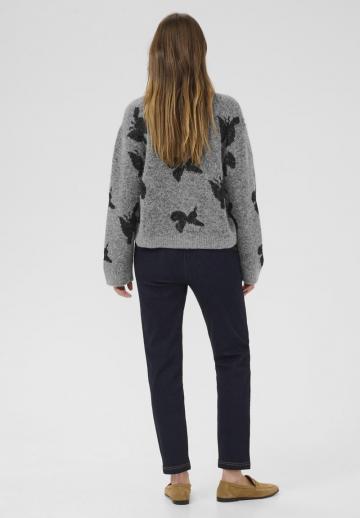 Жаккардовая вязаная кофта