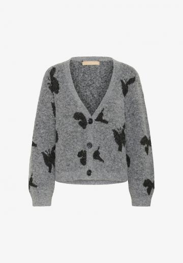 Жаккардовая вязаная кофта