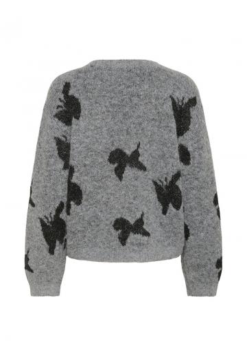 Жаккардовая вязаная кофта