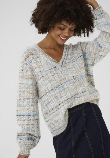 Пуловер в полоску