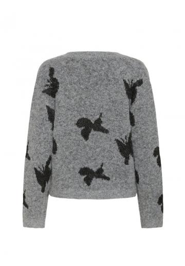 Пуловер с вырезом V